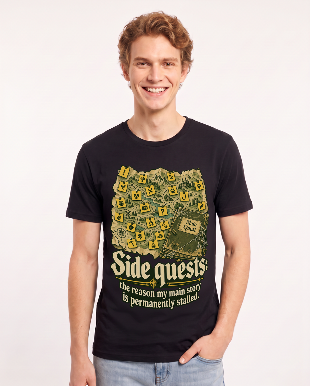 Gaming Black T-Shirt for Men – Game Night Graphic Tee product image 3