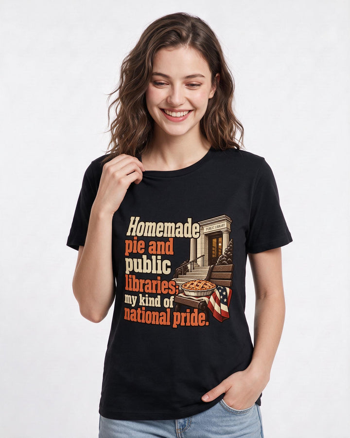 Patriotic Black T-Shirt for Women – Everyday Expression Graphic Tee product image 1