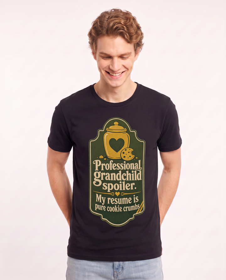Graphic Men's Black T-Shirt - Professional grandchild spoiler. My product image 3