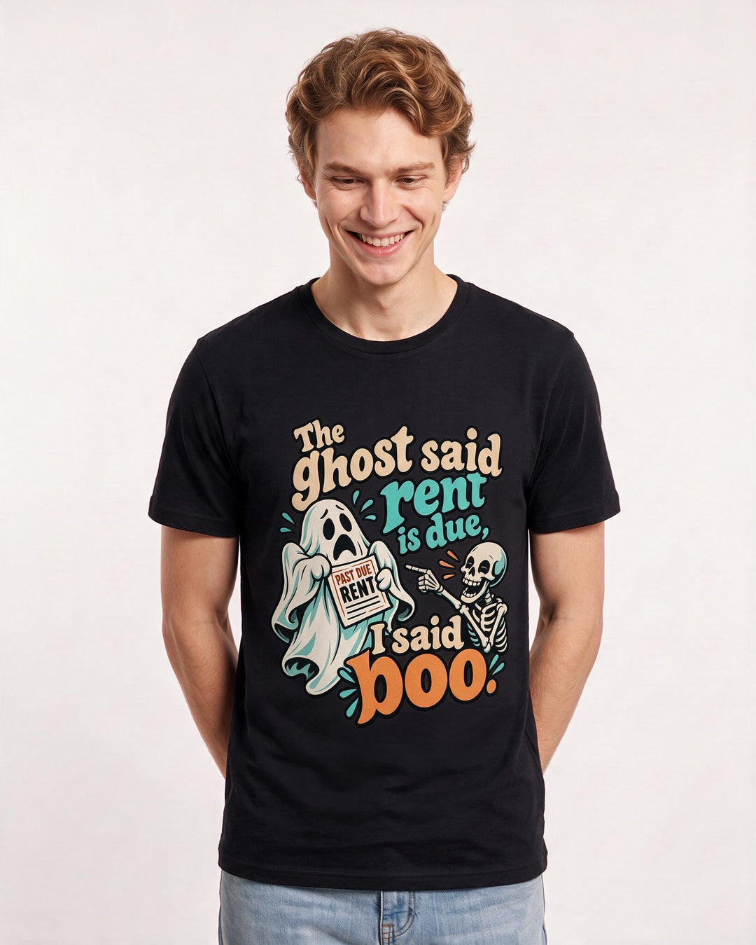 Halloween Black T-Shirt for Men – Halloween Theme Graphic Tee product image 1