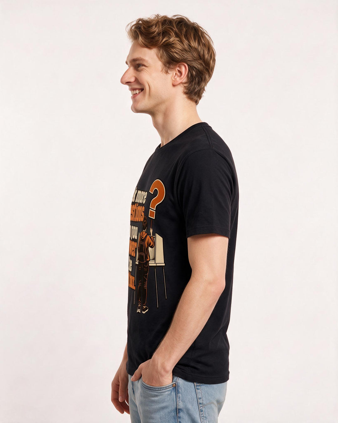 Political Statement Black T-Shirt for Men – Everyday Expression Graphic Tee product image 2