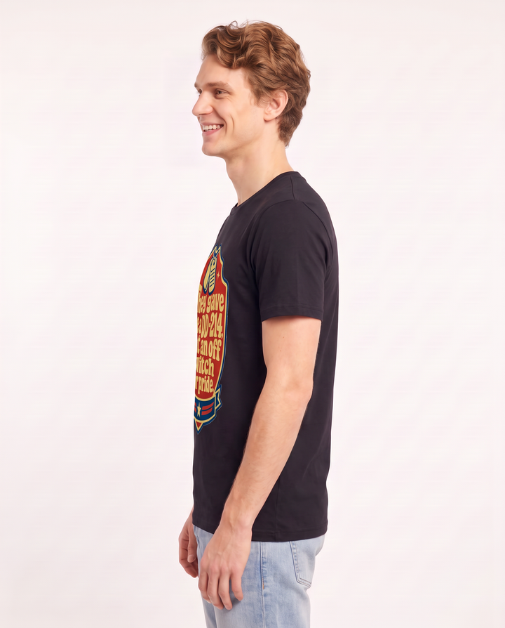 Graphic Men's Black T-Shirt - They gave me a DD-214, not an off switch product image 2