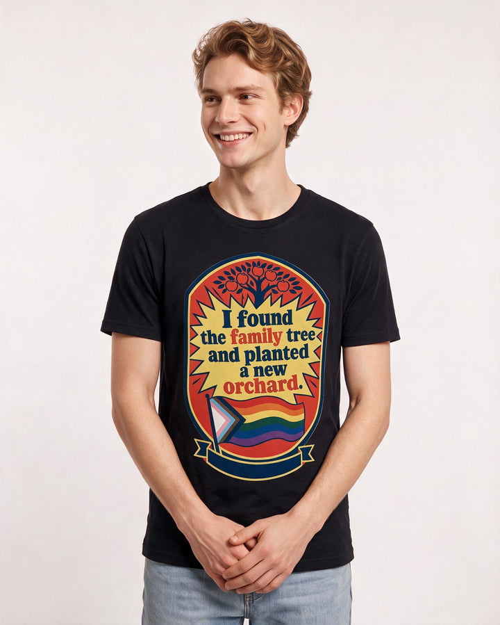 Graphic Men's Black T-Shirt - I found the family tree and planted a product image 3