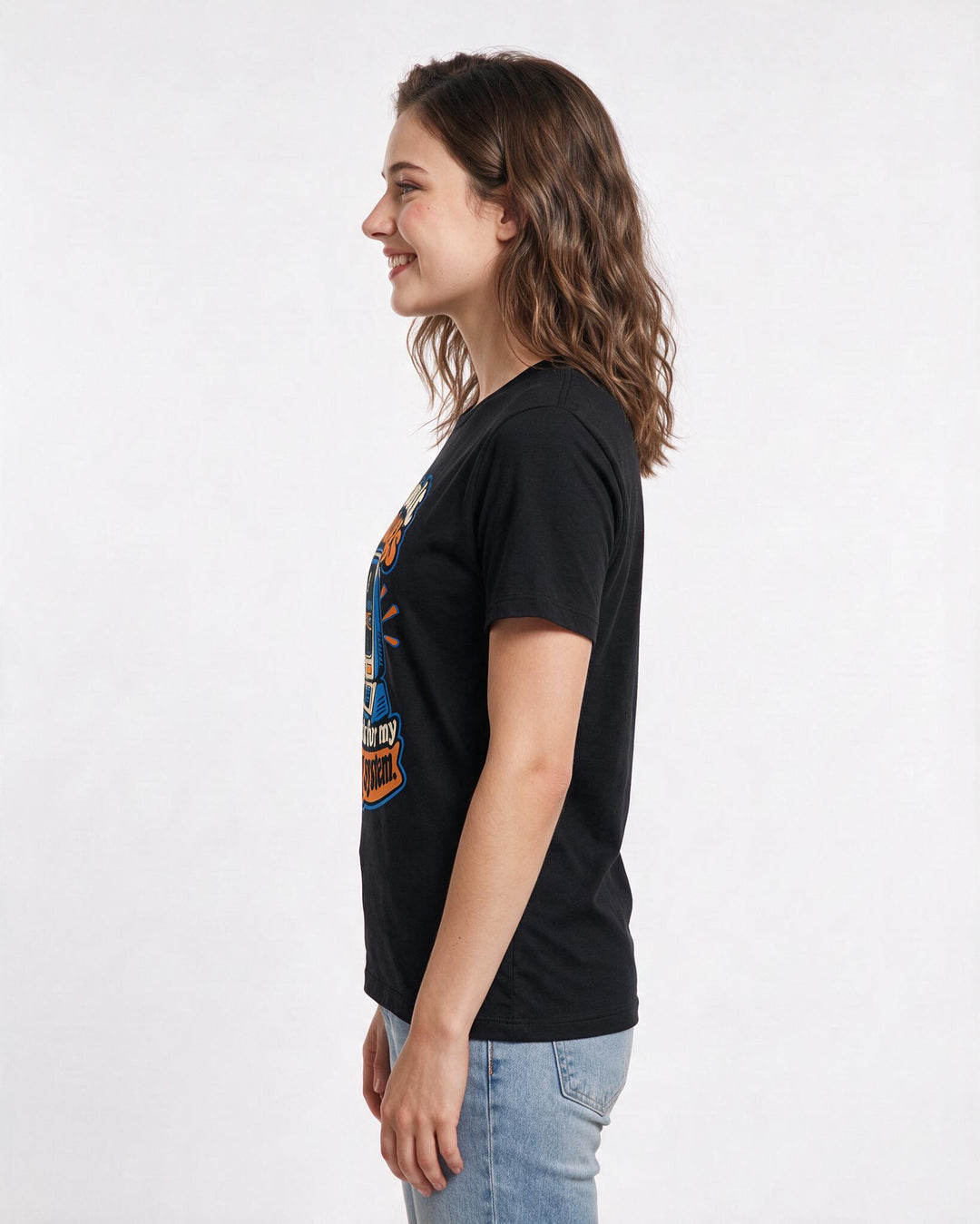 Neurodiversity Black T-Shirt for Women – Everyday Expression Graphic Tee product image 2