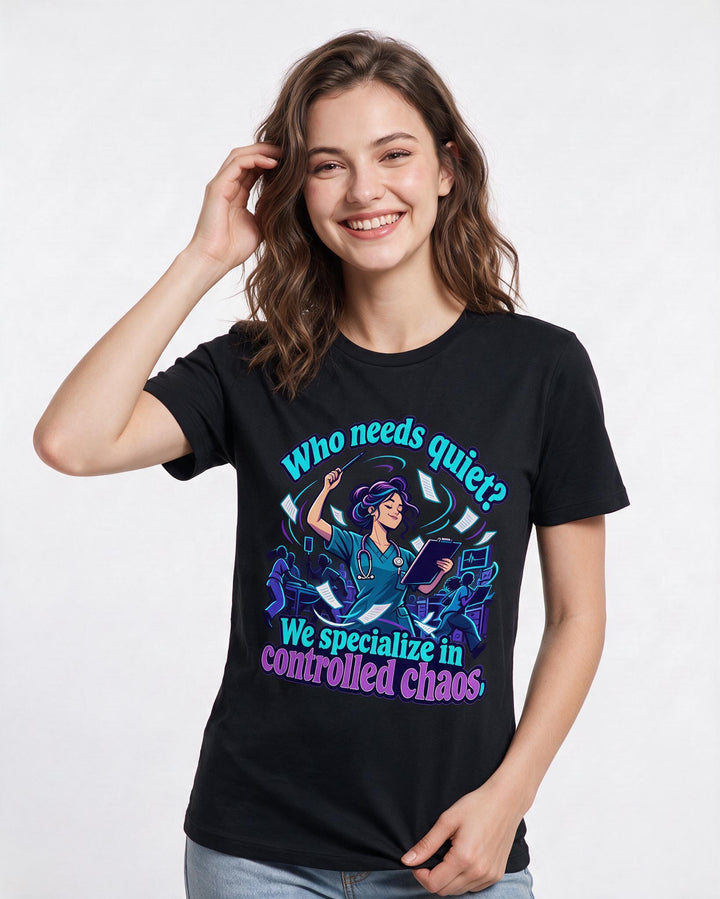 Nurse Black T-Shirt for Women – Nursing Life Graphic Tee product image 1
