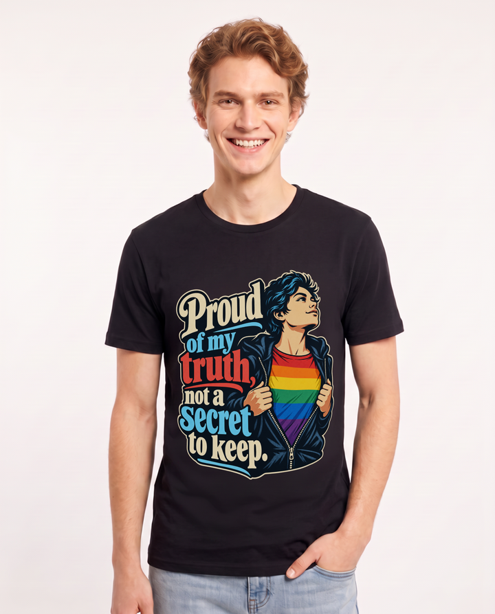 Pride Black T-Shirt for Men – Everyday Expression Graphic Tee product image 3