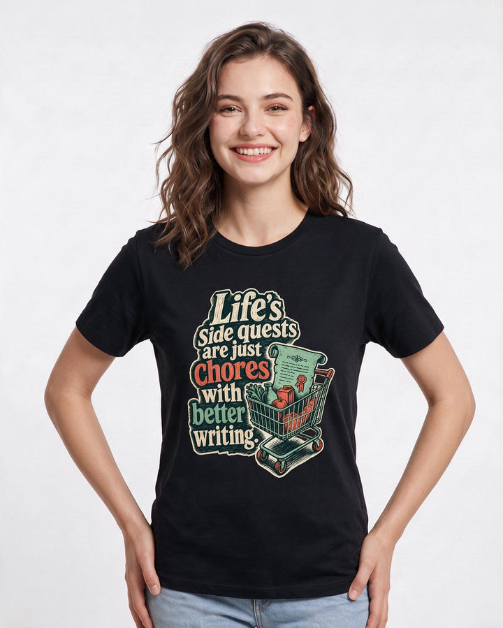 Gaming Black T-Shirt for Women – Game Night Graphic Tee product image 3