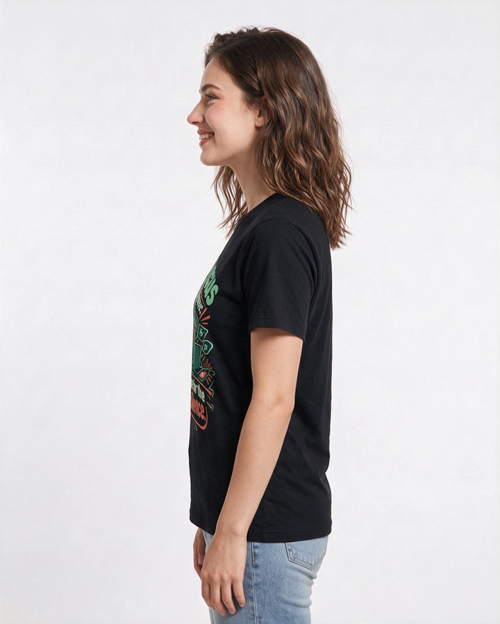 Neurodiversity Black T-Shirt for Women – Everyday Expression Graphic Tee product image 2