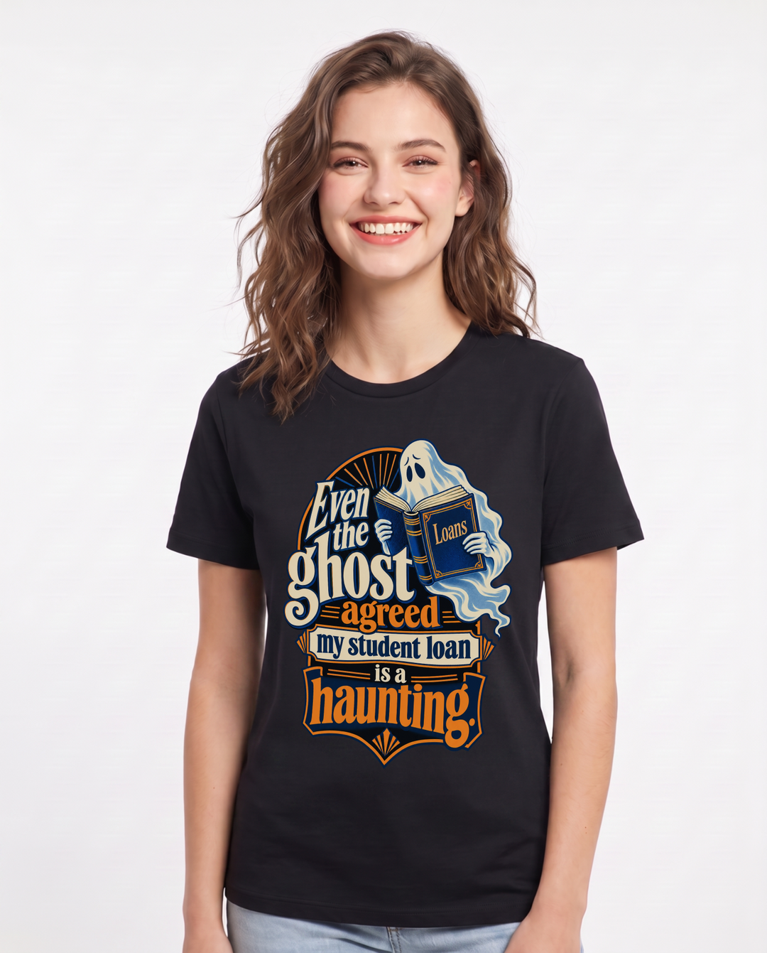 Halloween Black T-Shirt for Women – Halloween Theme Graphic Tee product image 3