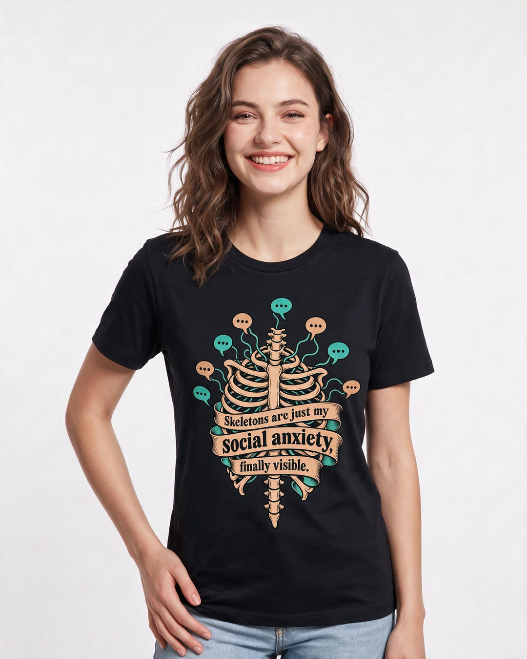 Halloween Black T-Shirt for Women – Halloween Theme Graphic Tee product image 1
