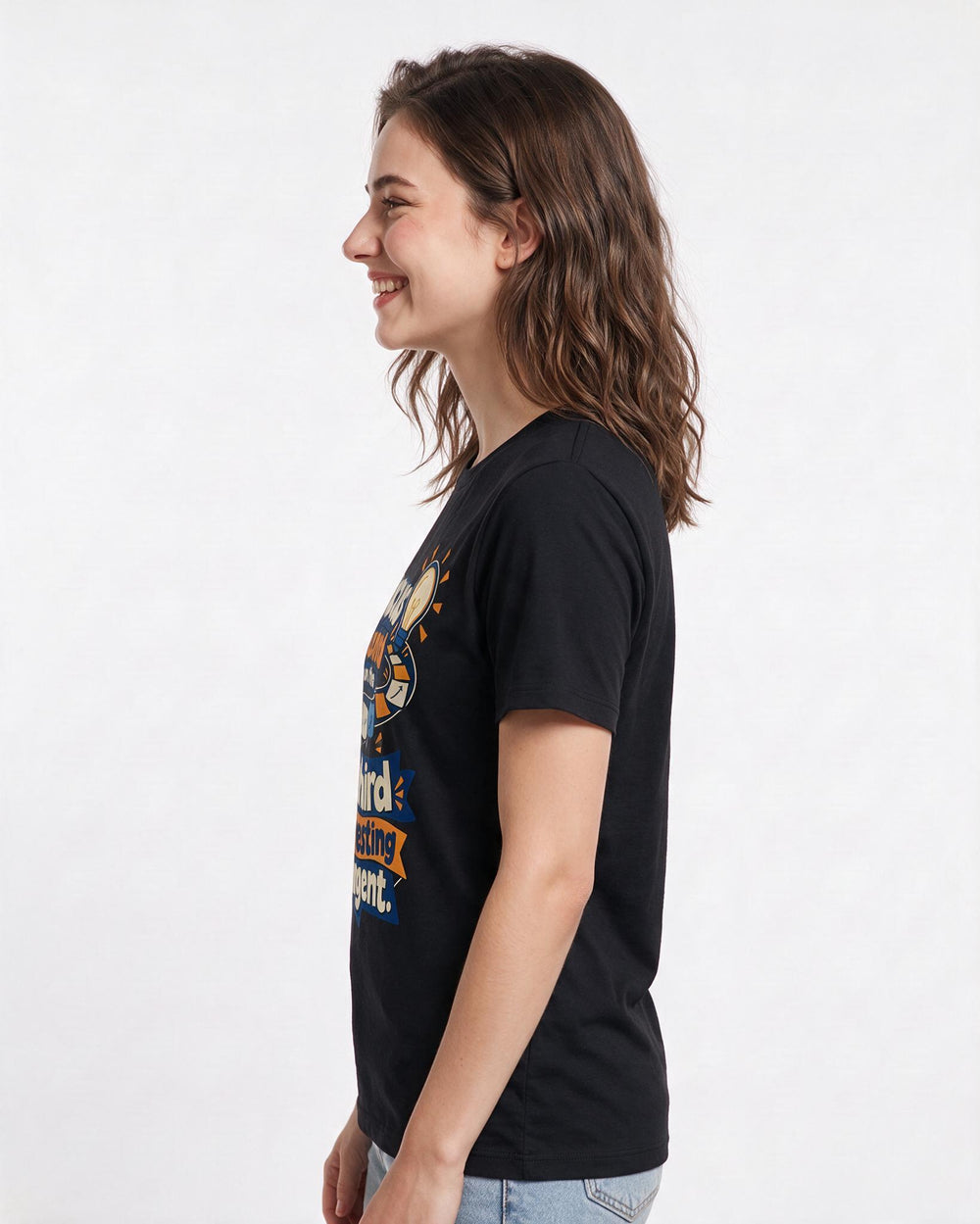 Neurodiversity Black T-Shirt for Women – Everyday Expression Graphic Tee product image 2