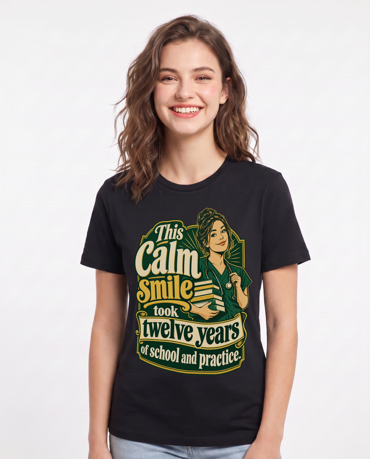 Nurse Black T-Shirt for Women – Nursing Life Graphic Tee product image 3