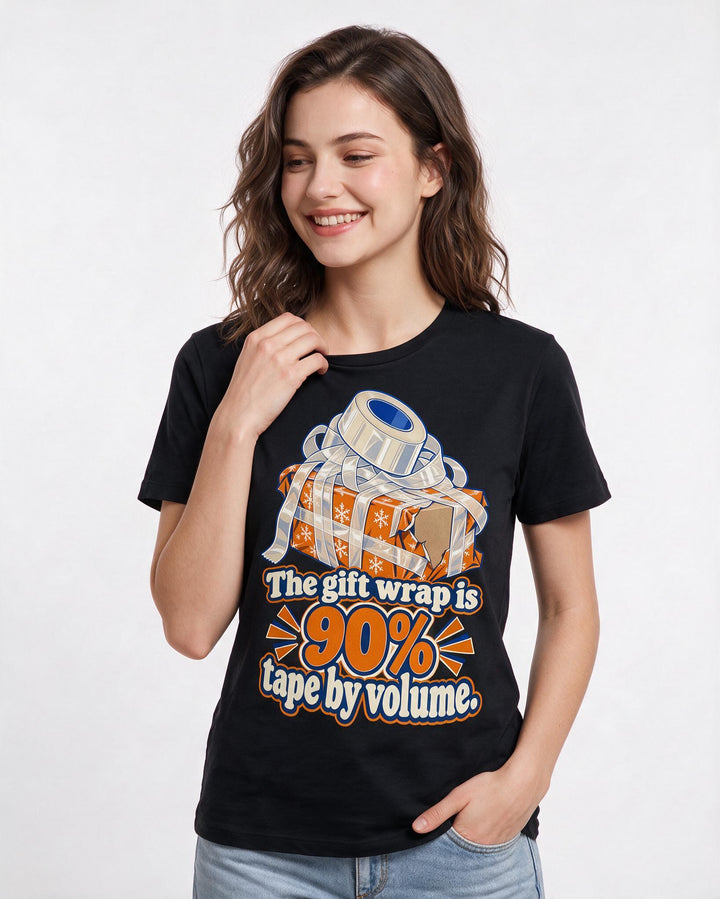 Christmas Black T-Shirt for Women – Holiday Theme Graphic Tee product image 1