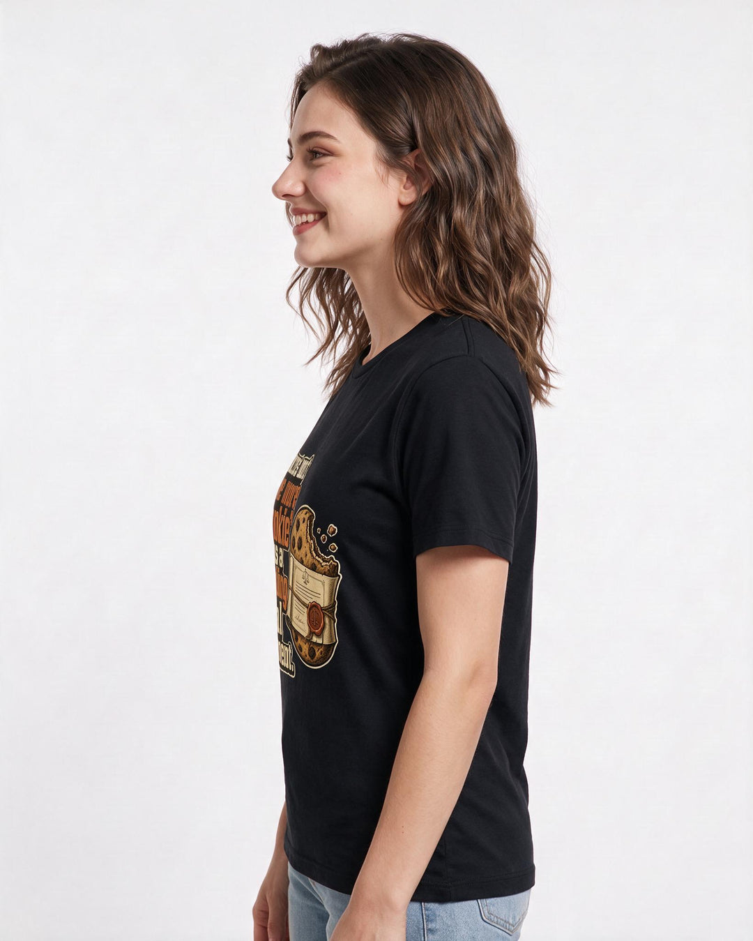 Christmas Black T-Shirt for Women – Holiday Theme Graphic Tee product image 2