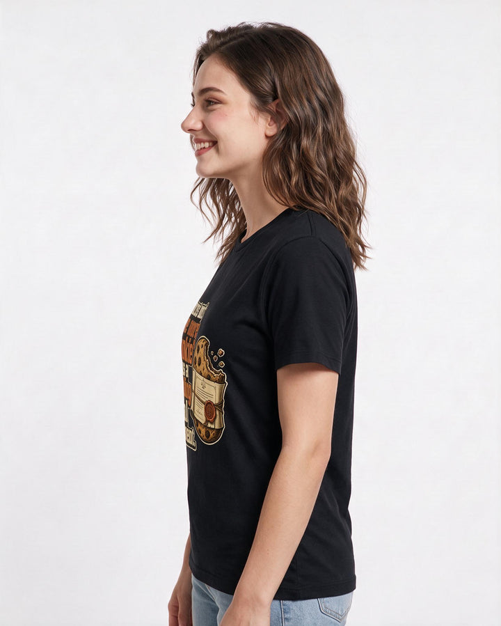 Christmas Black T-Shirt for Women – Holiday Theme Graphic Tee product image 2