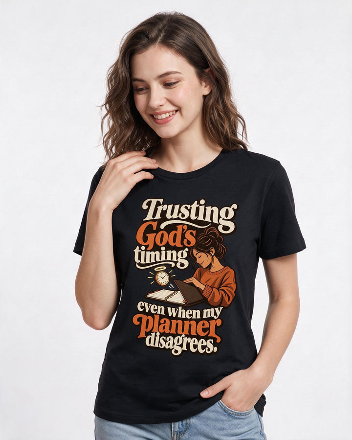 Christian Faith Black T-Shirt for Women – Everyday Expression Graphic Tee product image 1