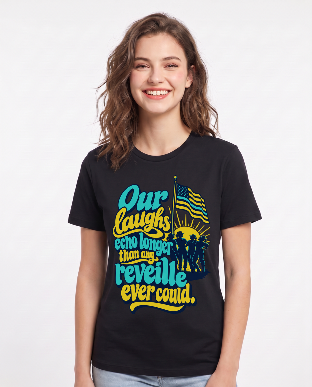 Veteran Black T-Shirt for Women – Everyday Expression Graphic Tee product image 3