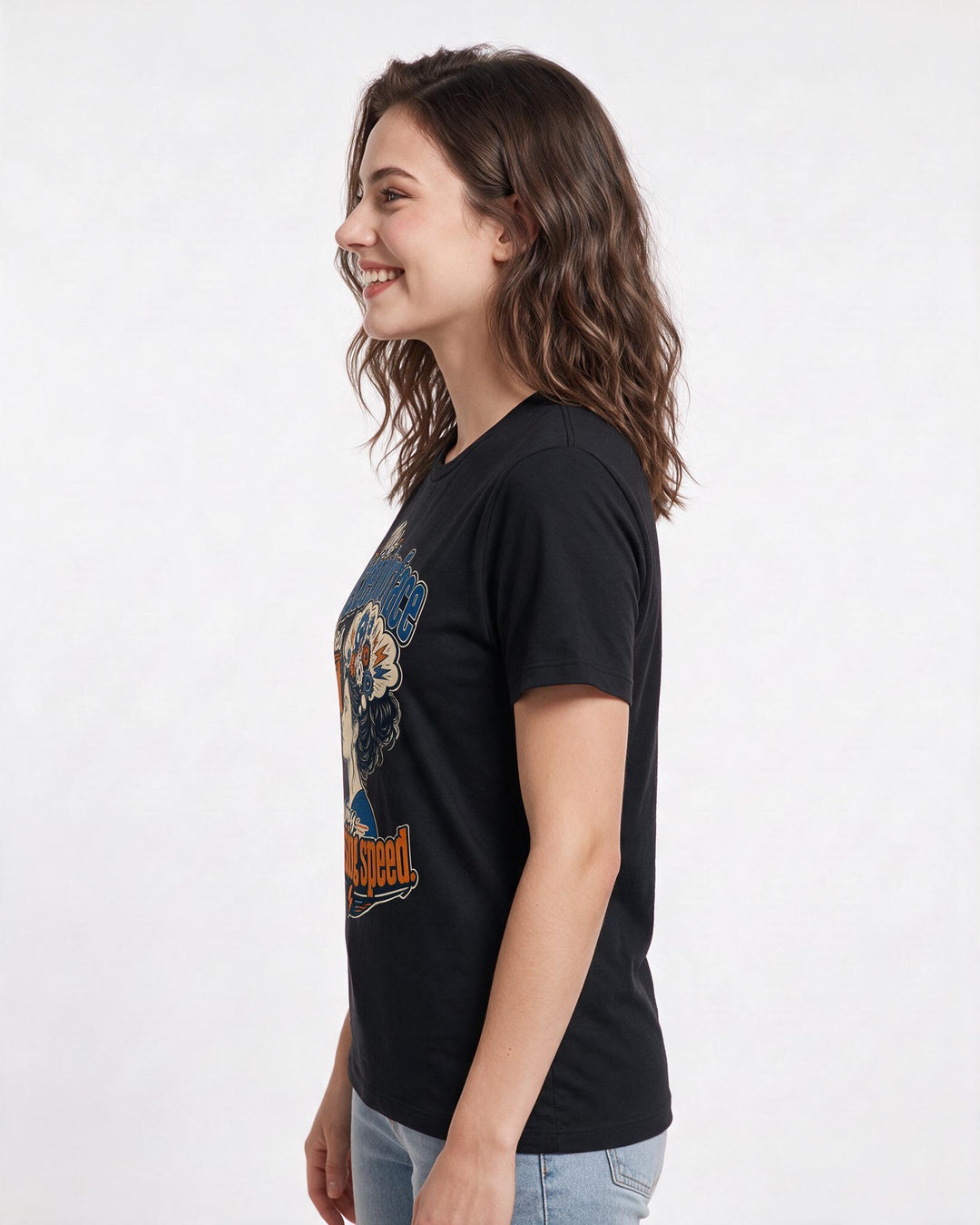 Neurodiversity Black T-Shirt for Women – Everyday Expression Graphic Tee product image 2