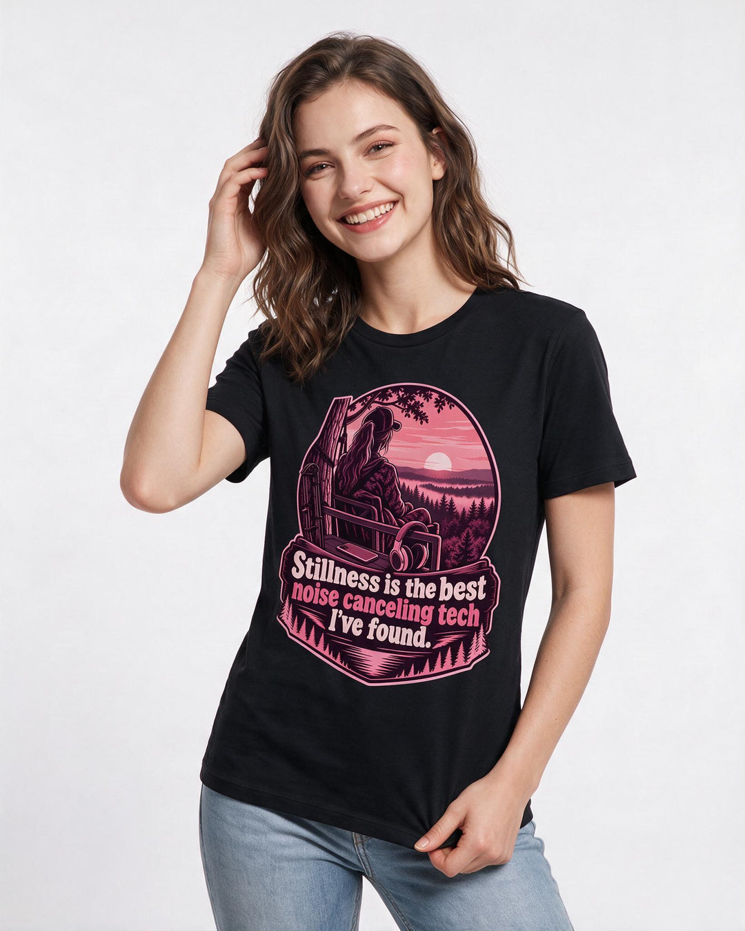 Hunting Black T-Shirt for Women – Everyday Expression Graphic Tee product image 1