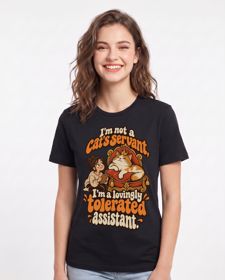 Cat Lover Black T-Shirt for Women – Everyday Expression Graphic Tee product image 3