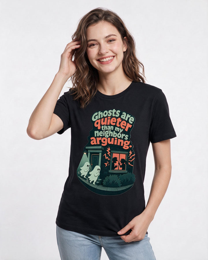 Halloween Black T-Shirt for Women – Halloween Theme Graphic Tee product image 1