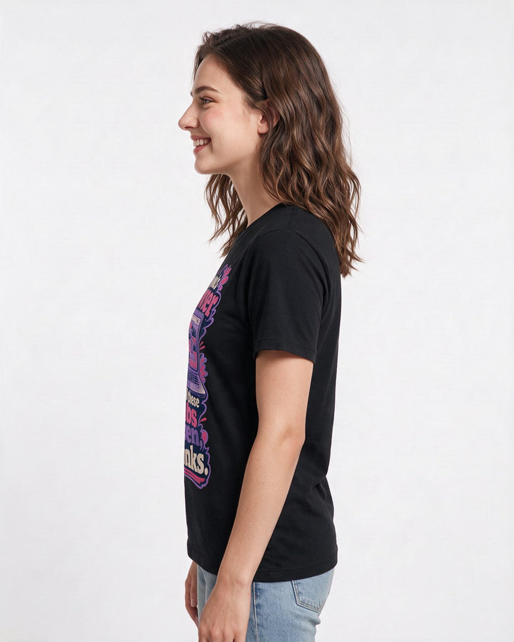 Neurodiversity Black T-Shirt for Women – Everyday Expression Graphic Tee product image 2