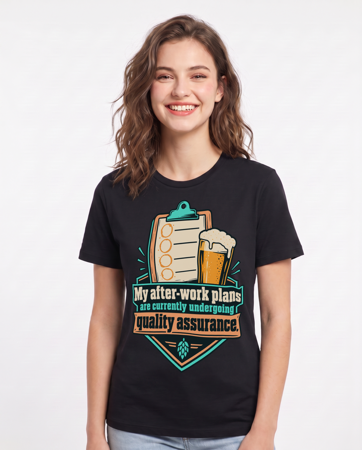 Beer Black T-Shirt for Women – Everyday Expression Graphic Tee product image 3