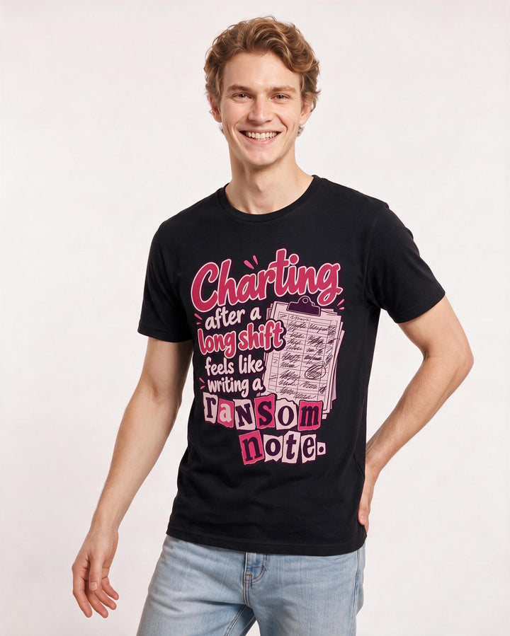 Nurse Black T-Shirt for Men – Nursing Life Graphic Tee product image 1