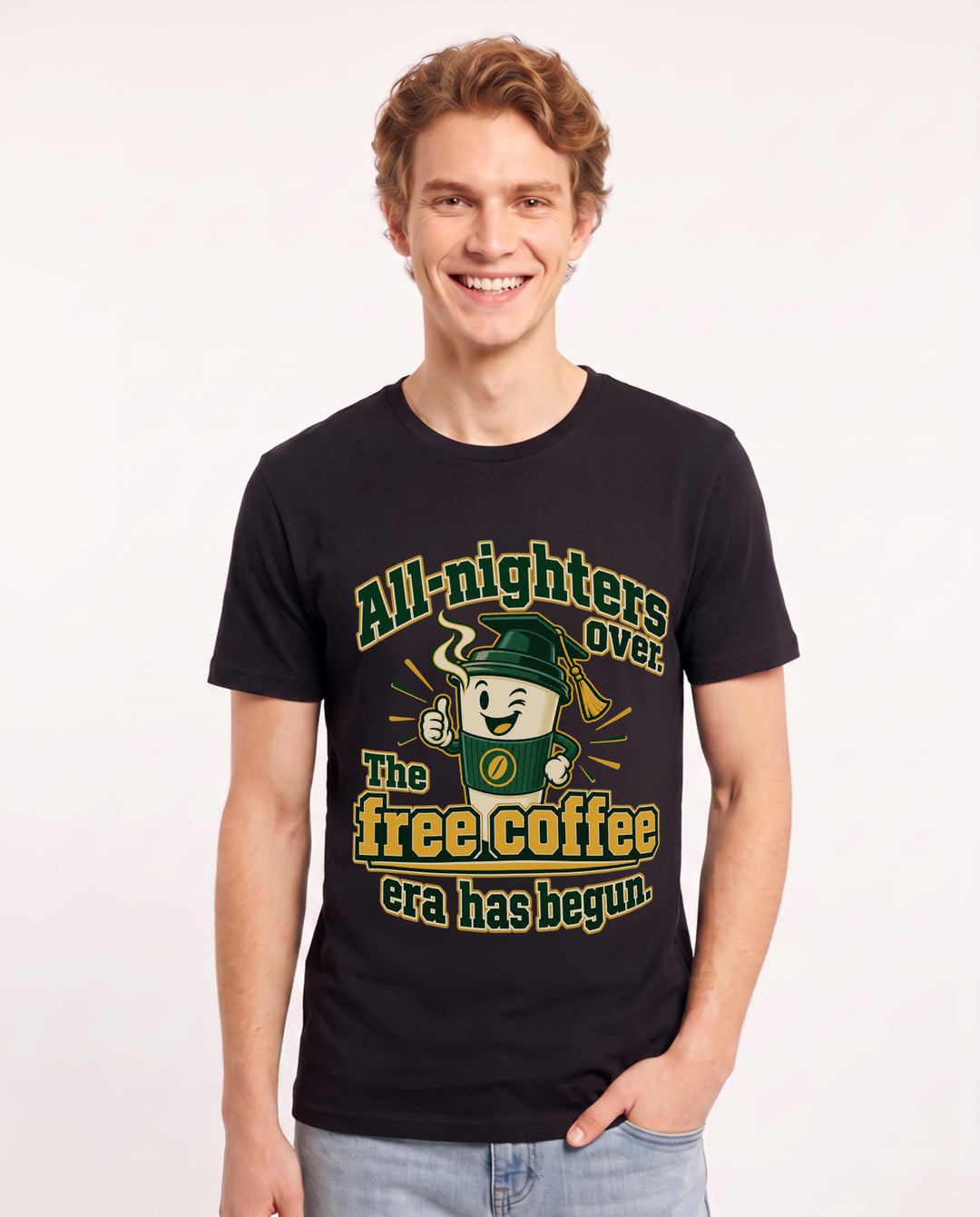Graduation Black T-Shirt for Men – Everyday Expression Graphic Tee product image 3