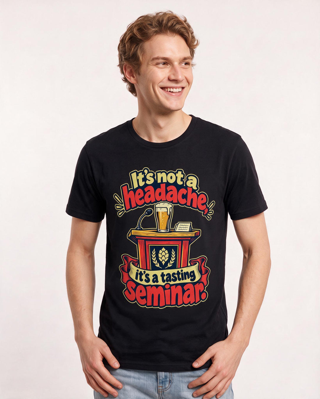 Beer Black T-Shirt for Men – Everyday Expression Graphic Tee product image 1