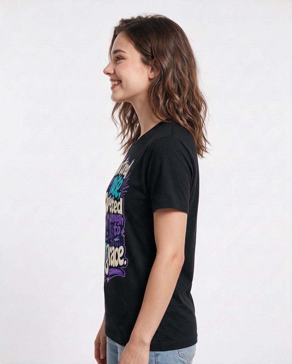 Christian Faith Black T-Shirt for Women – Everyday Expression Graphic Tee product image 2