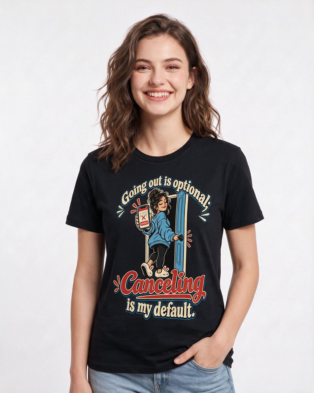 Meme Black T-Shirt for Women – Everyday Expression Graphic Tee product image 1