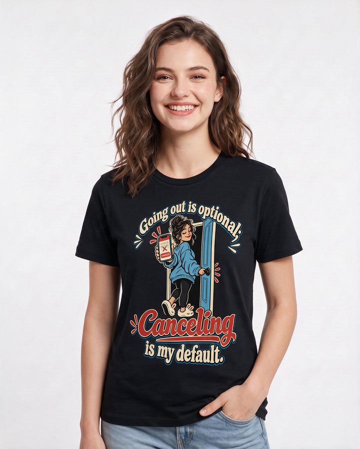 Meme Black T-Shirt for Women – Everyday Expression Graphic Tee product image 1