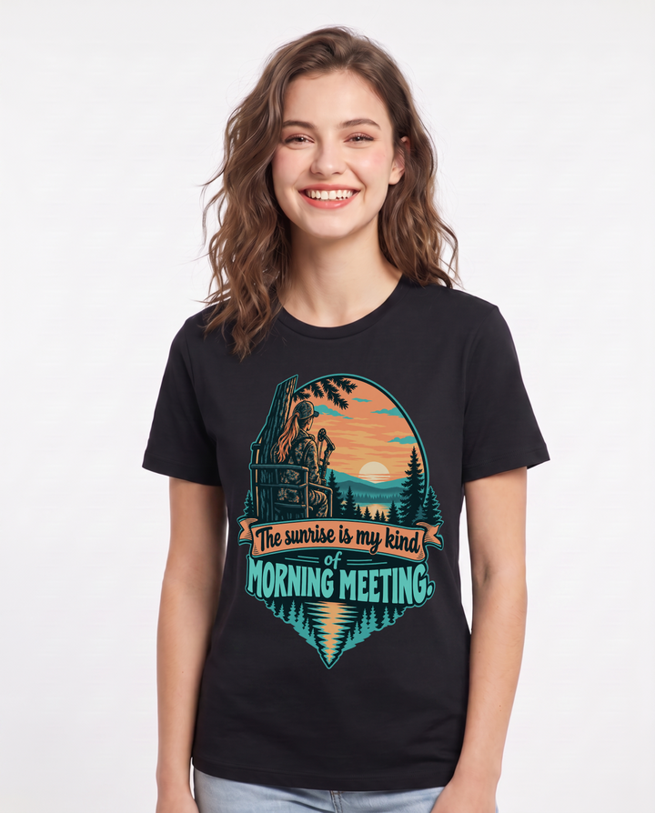 Hunting Black T-Shirt for Women – Everyday Expression Graphic Tee product image 3