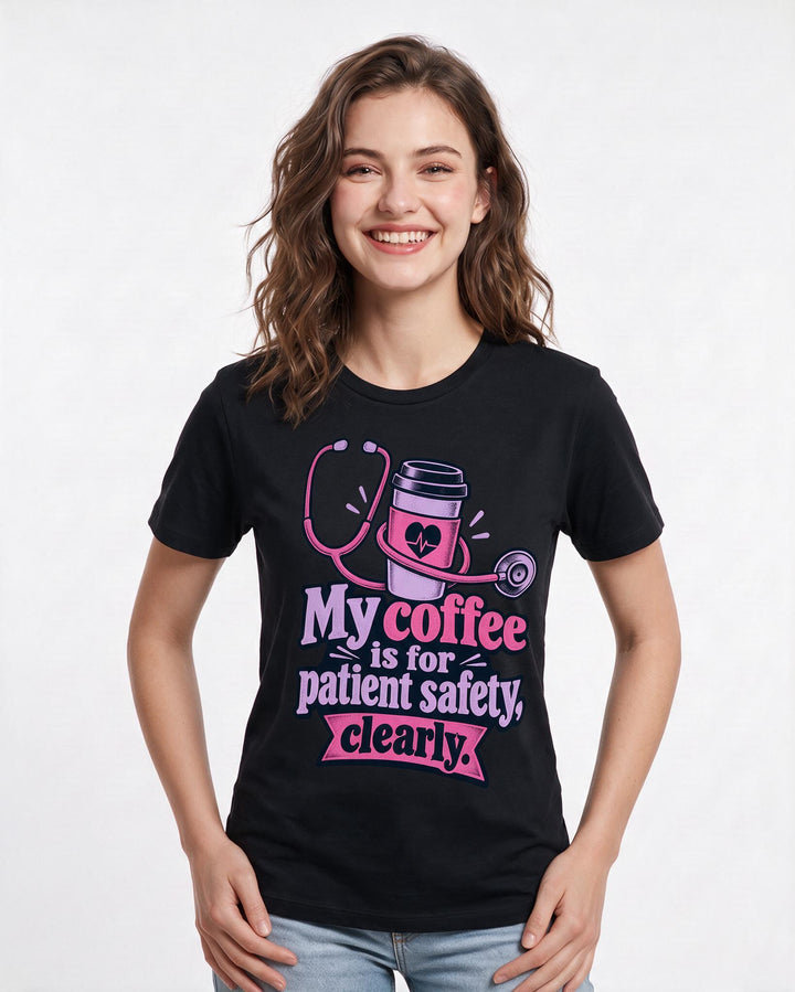 Nurse Black T-Shirt for Women – Nursing Life Graphic Tee product image 1