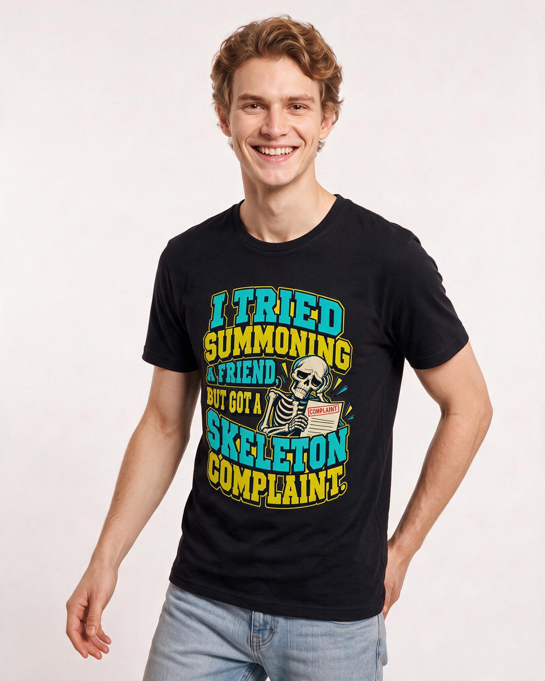 Halloween Black T-Shirt for Men – Halloween Theme Graphic Tee product image 1