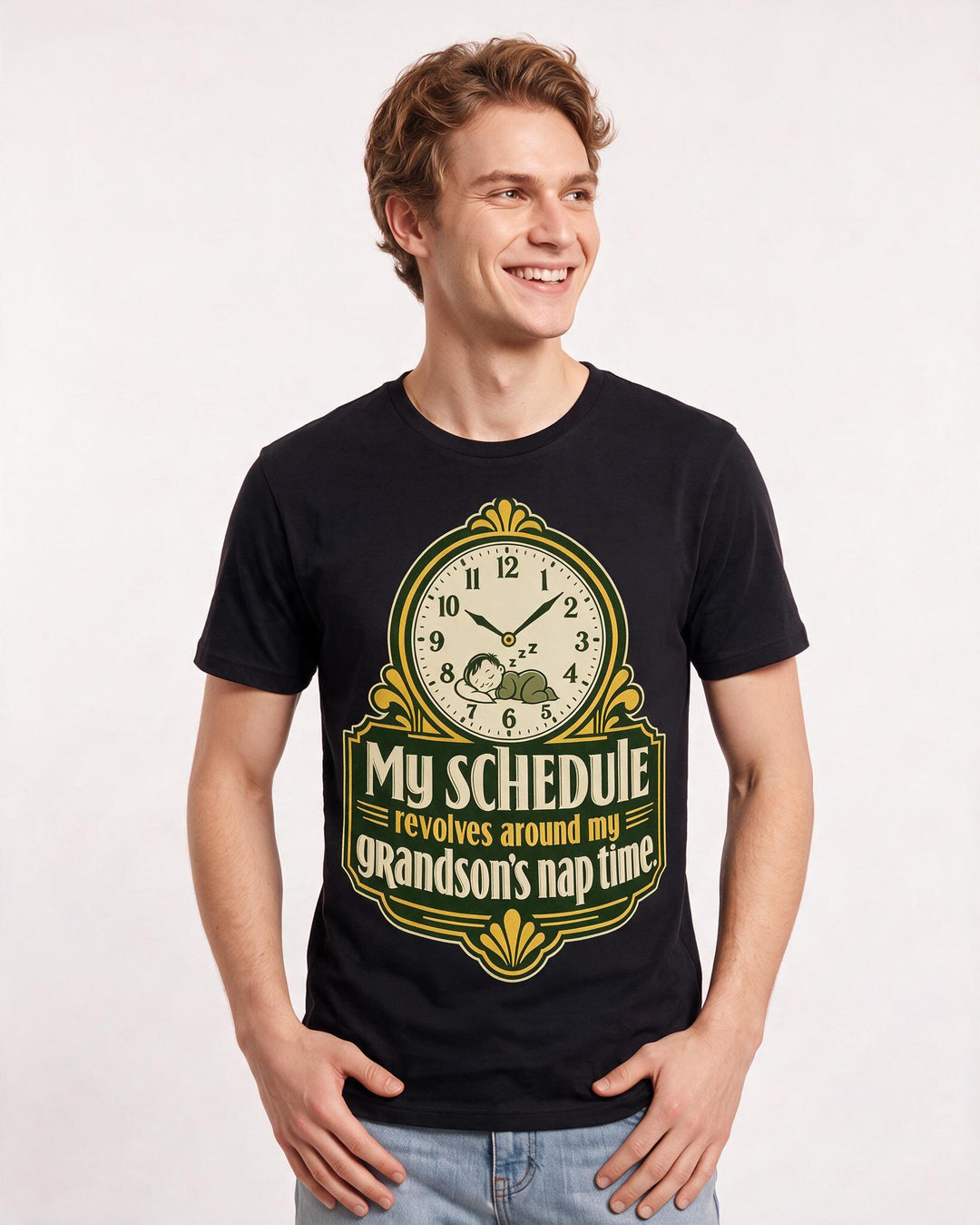 Grandparent Black T-Shirt for Men – Everyday Expression Graphic Tee product image 1