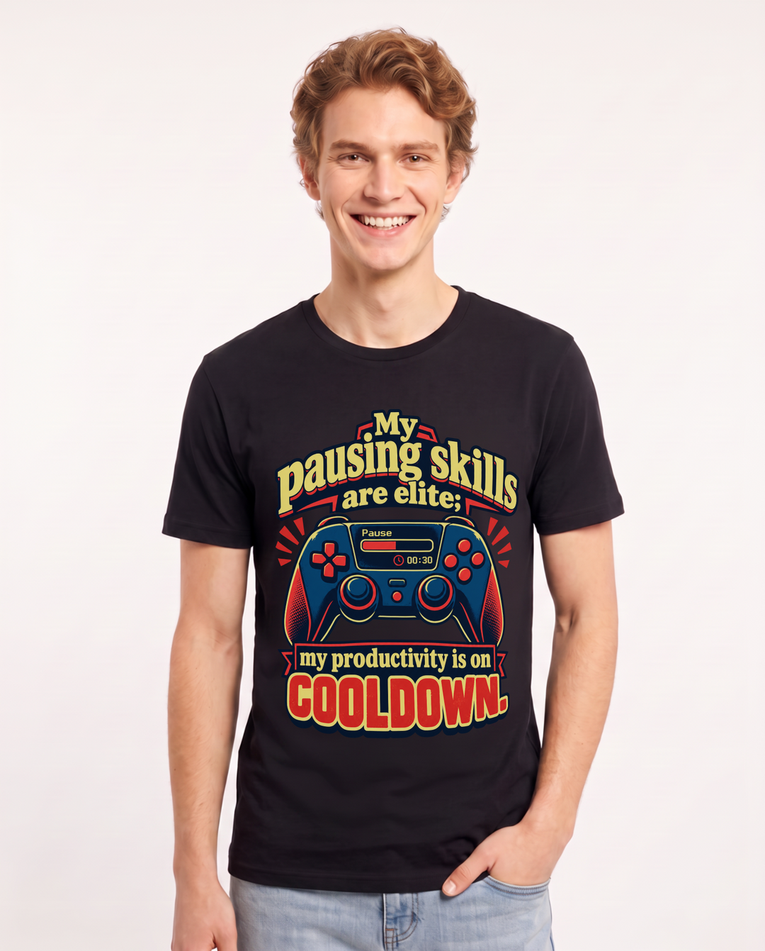 Gaming Black T-Shirt for Men – Game Night Graphic Tee product image 3