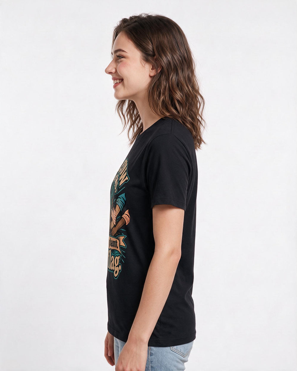 Patriotic Black T-Shirt for Women – Everyday Expression Graphic Tee product image 2