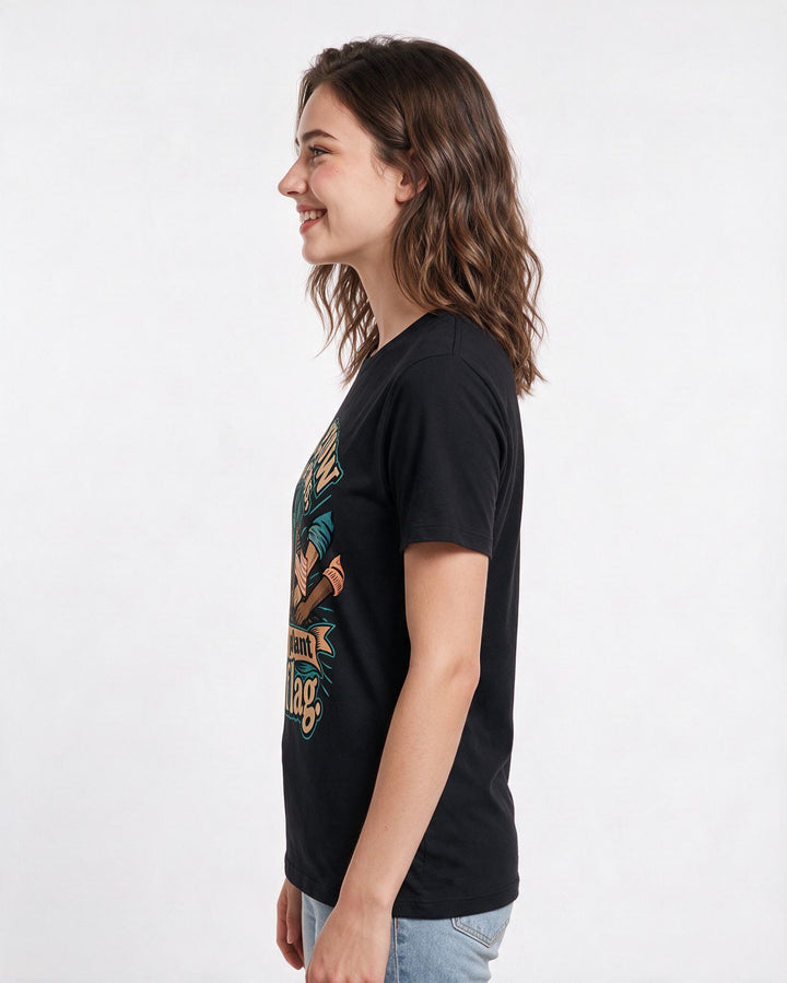 Patriotic Black T-Shirt for Women – Everyday Expression Graphic Tee product image 2