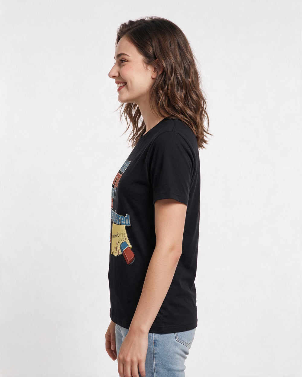 Meme Black T-Shirt for Women – Everyday Expression Graphic Tee product image 2