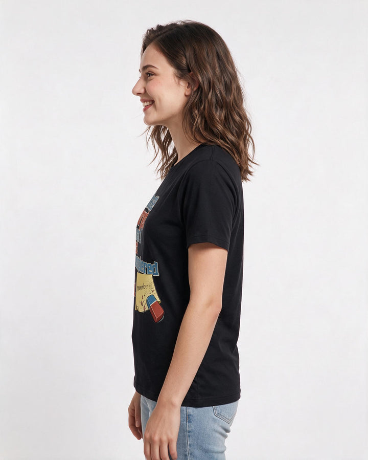 Meme Black T-Shirt for Women – Everyday Expression Graphic Tee product image 2