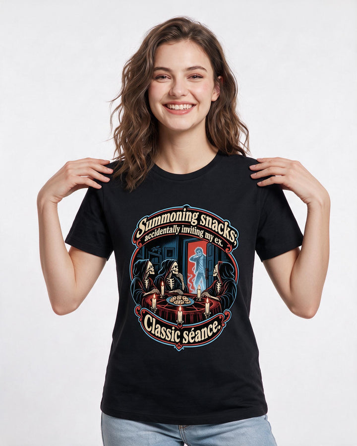 Halloween Black T-Shirt for Women – Halloween Theme Graphic Tee product image 1