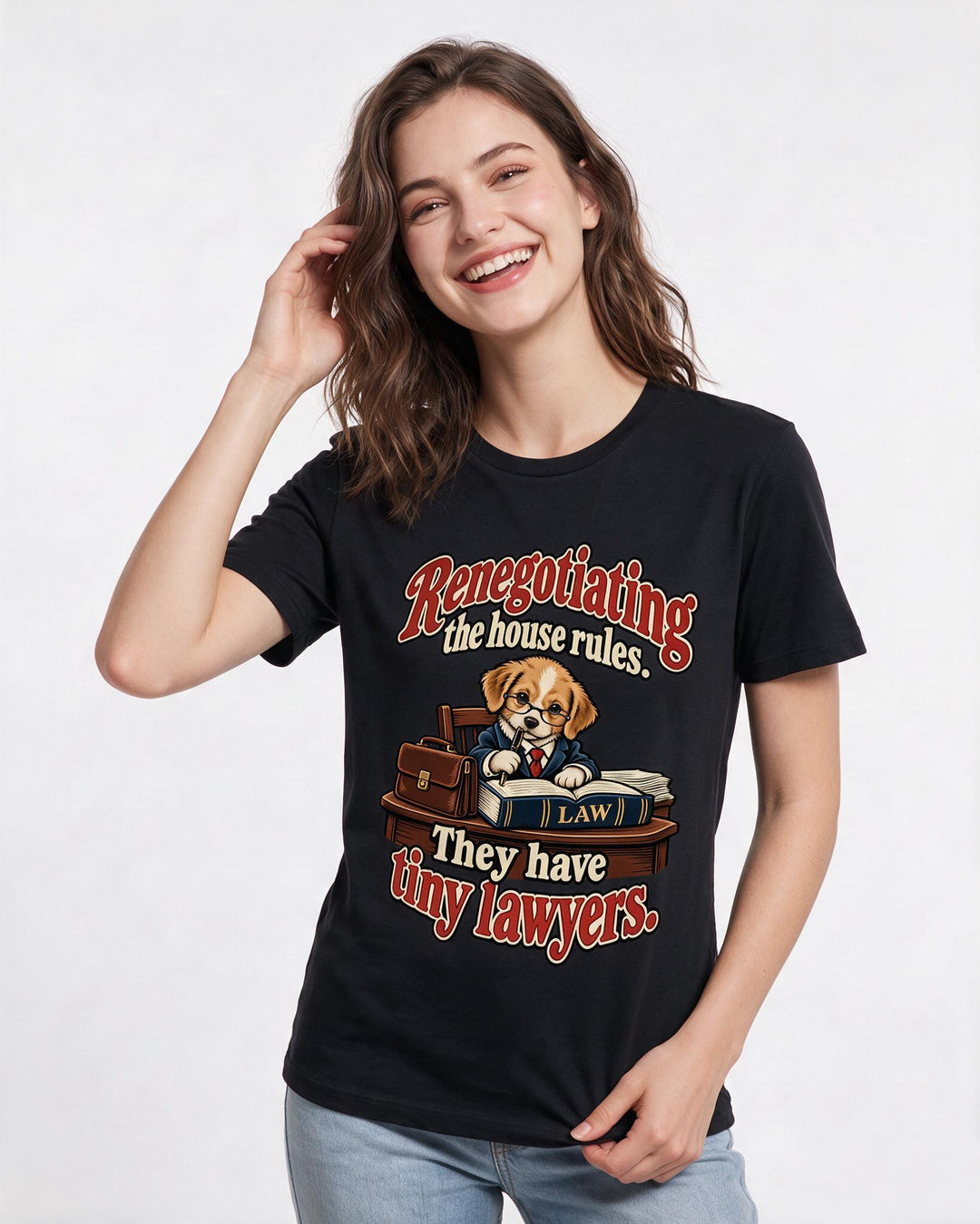 Cat Lover Black T-Shirt for Women – Everyday Expression Graphic Tee product image 1