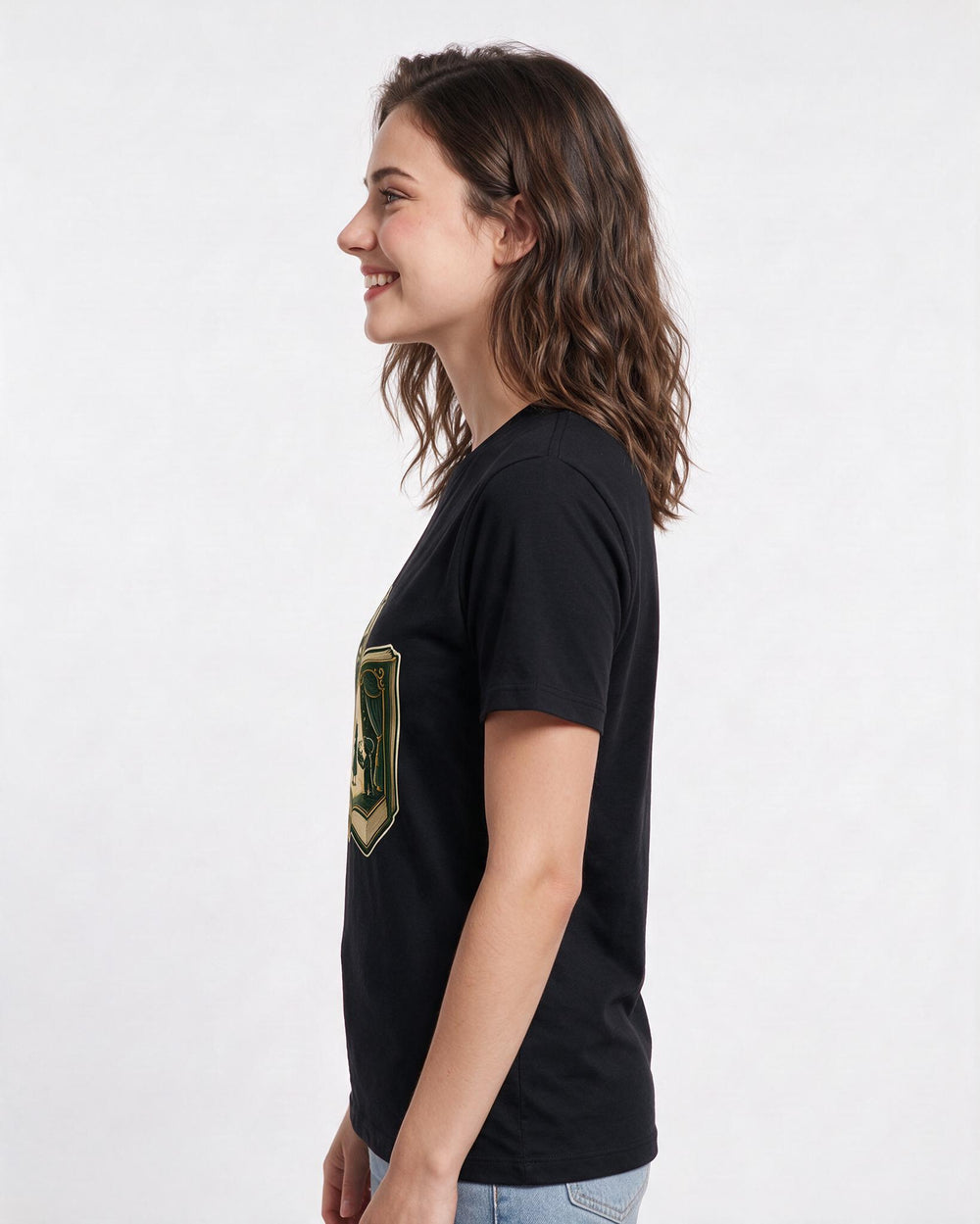 Couples Women's Black T-Shirt – Main character in your stories. Co-star in all mine. product image 2