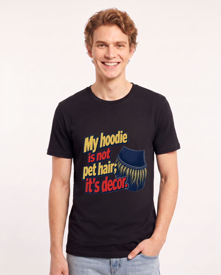 Cat Lover Black T-Shirt for Men – Everyday Expression Graphic Tee product image 1