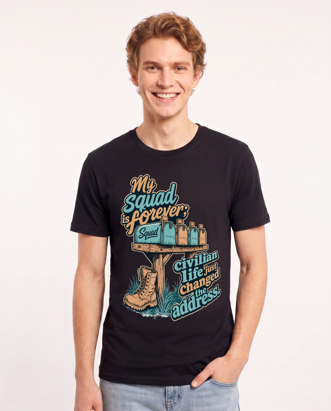 Veteran Black T-Shirt for Men – Everyday Expression Graphic Tee product image 3