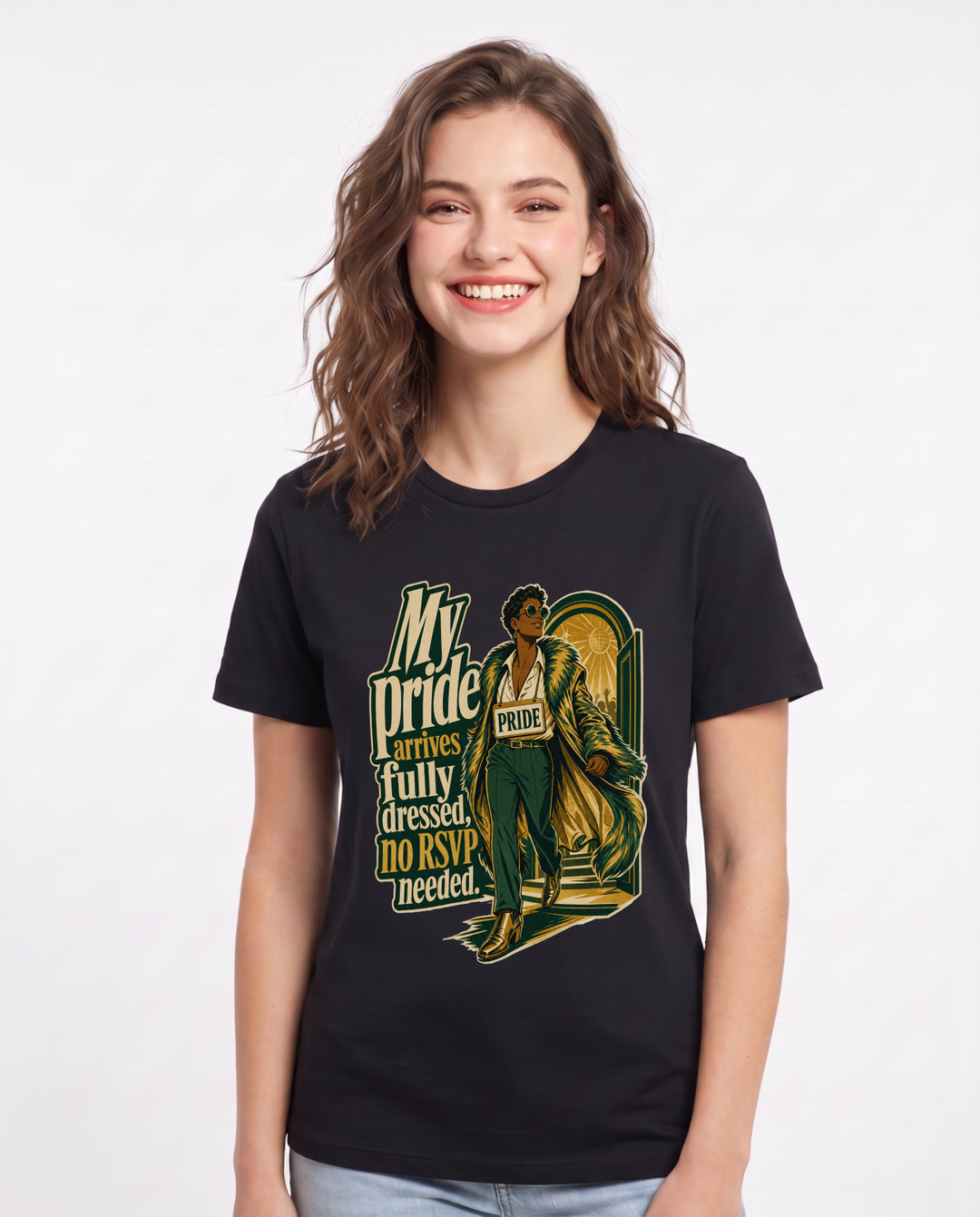 Pride Black T-Shirt for Women – Everyday Expression Graphic Tee product image 3