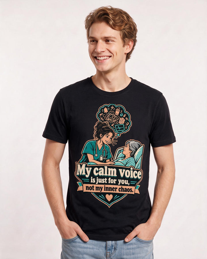 Nurse Black T-Shirt for Men – Nursing Life Graphic Tee product image 1