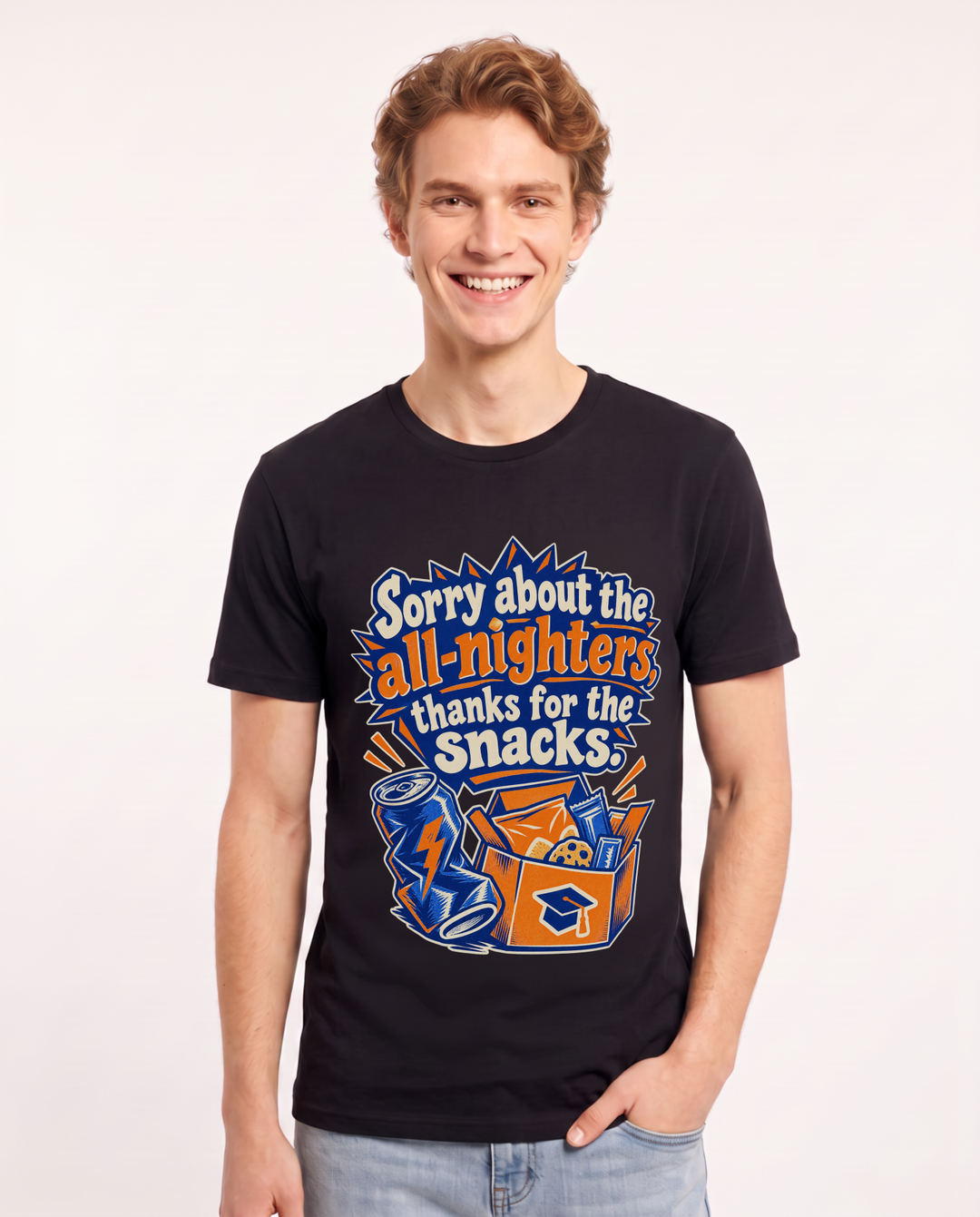 Graduation Black T-Shirt for Men – Everyday Expression Graphic Tee product image 3